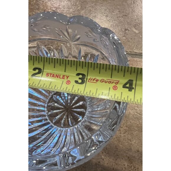 Vintage Oneida Southern Garden Crystal Bowl Frosted Rose Border - Picture 6 of 6